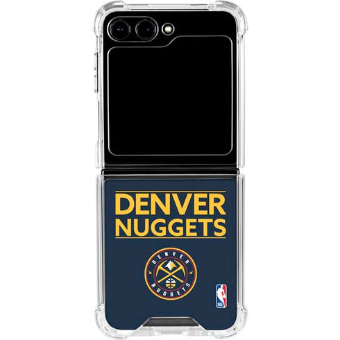 NBA Denver Nuggets Standard - Light Blue Galaxy Z Flip5 5G Clear Case