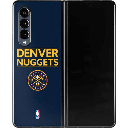 NBA Denver Nuggets Standard - Light Blue Galaxy Z Fold3 5G Skin
