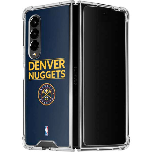 NBA Denver Nuggets Standard - Light Blue Galaxy Z Fold4 5G Clear Case
