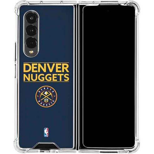 NBA Denver Nuggets Standard - Light Blue Galaxy Z Fold4 5G Clear Case