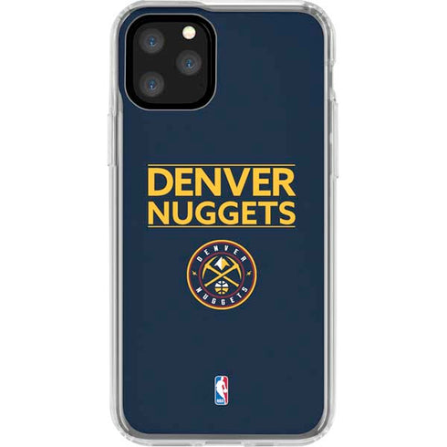 NBA Denver Nuggets Standard - Light Blue iPhone 11 Pro Clear Case
