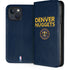 NBA Denver Nuggets Standard - Light Blue iPhone 15 Plus Folio Case