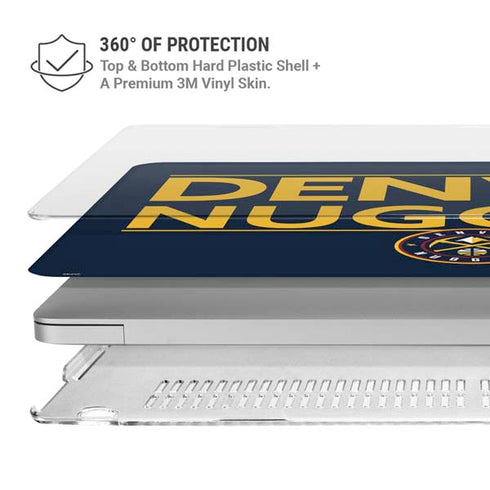 NBA Denver Nuggets Standard - Light Blue MacBook Pro 15in (2016-19) Case plus Skin