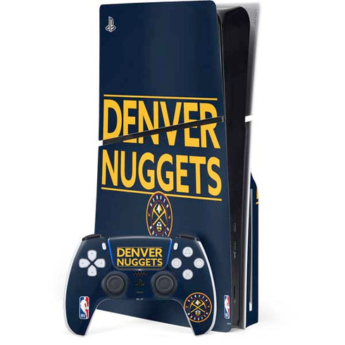 NBA Denver Nuggets Standard - Light Blue PS5 Slim Disk Bundle Skin