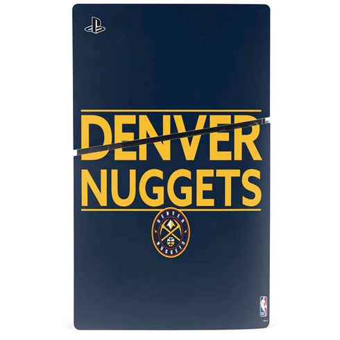 NBA Denver Nuggets Standard - Light Blue PS5 Slim Disk Console Skin
