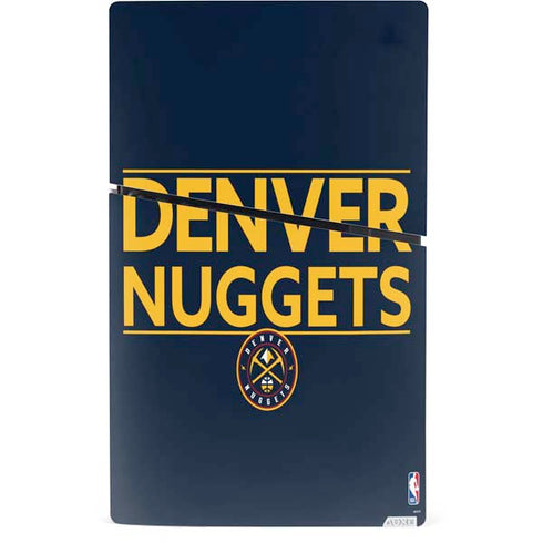 NBA Denver Nuggets Standard - Light Blue PS5 Slim Digital Edition Console Skin