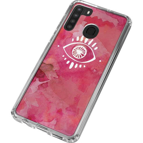 Desert Evil Eye Galaxy A21 Clear Case