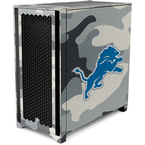 NFL Detriot Lions Camo Corsair 4000D Tempered Glass Mid-Tower ATX Case Skin