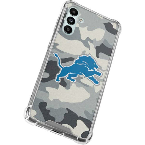 NFL Detriot Lions Camo Galaxy A13 5G Clear Case