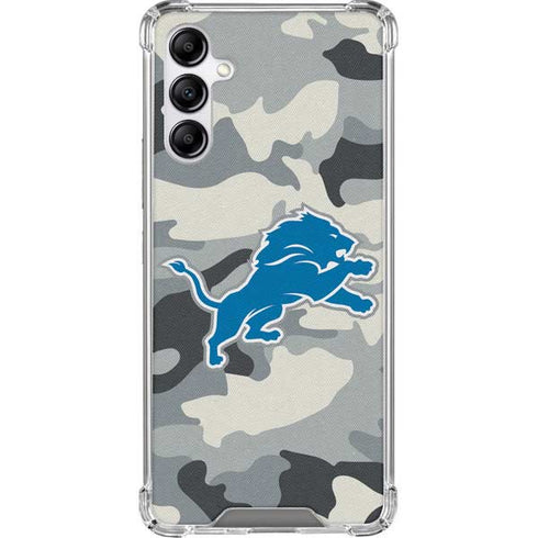 NFL Detriot Lions Camo Galaxy A14 5G Clear Case