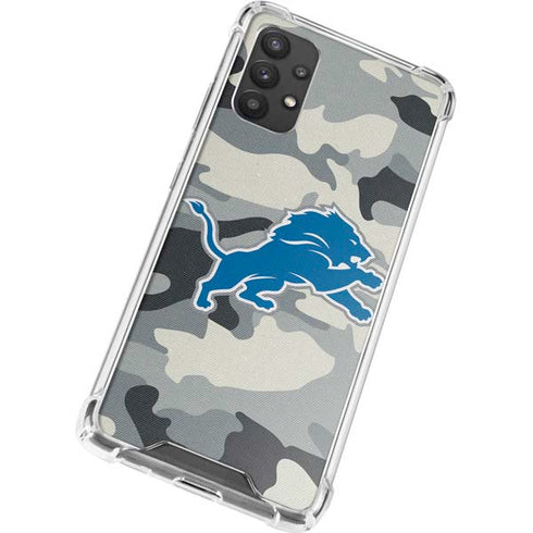 NFL Detriot Lions Camo Galaxy A32 5G Clear Case