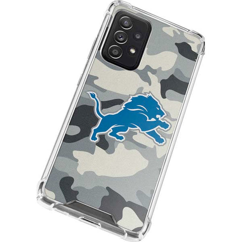 NFL Detriot Lions Camo Galaxy A52 5G Clear Case