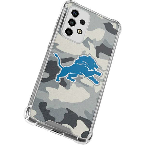 NFL Detriot Lions Camo Galaxy A53 5G Clear Case