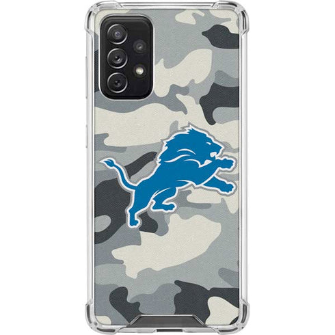 NFL Detriot Lions Camo Galaxy A72 5G Clear Case