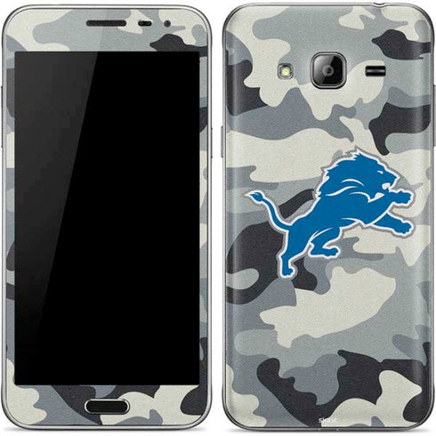 NFL Detriot Lions Camo Galaxy J3 Skin