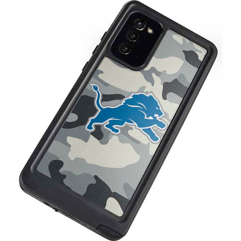 NFL Detriot Lions Camo Galaxy Note20 5G Waterproof Case