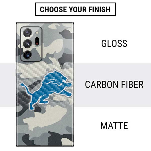 NFL Detriot Lions Camo Galaxy Note20 Ultra 5G Skin