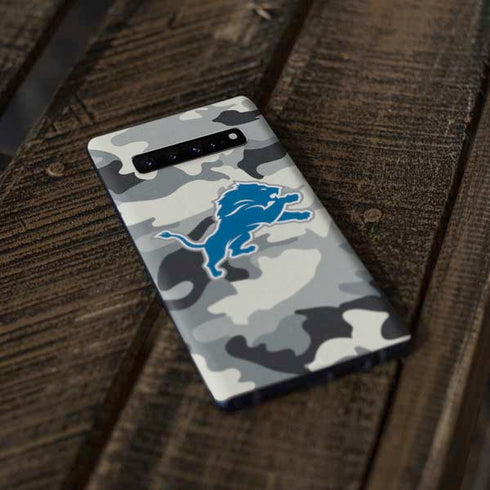 NFL Detriot Lions Camo Galaxy S10 Skin