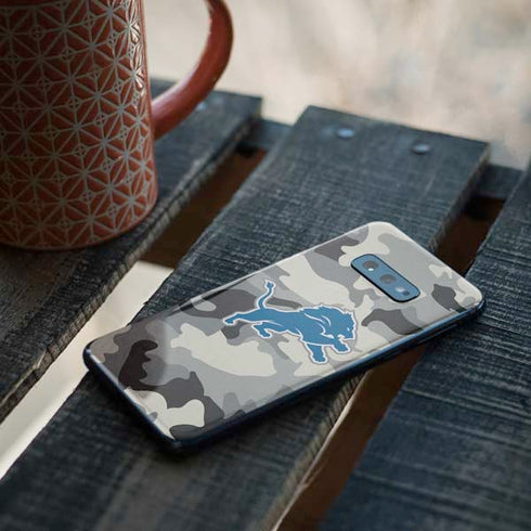 NFL Detriot Lions Camo Galaxy S10e Skin