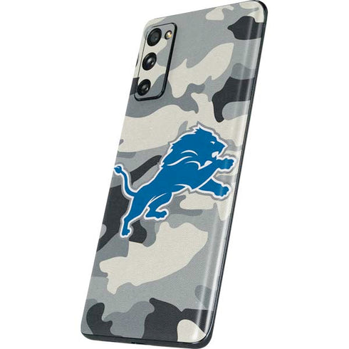 NFL Detriot Lions Camo Galaxy S20 Fan Edition Skin
