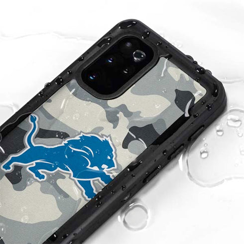 NFL Detriot Lions Camo Galaxy S20 Plus Waterproof Case