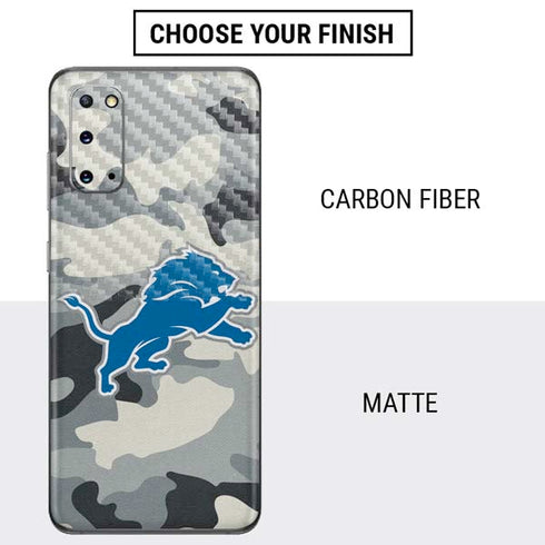 NFL Detriot Lions Camo Galaxy S20 Skin