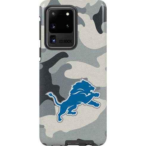 NFL Detriot Lions Camo Galaxy S20 Ultra 5G Pro Case