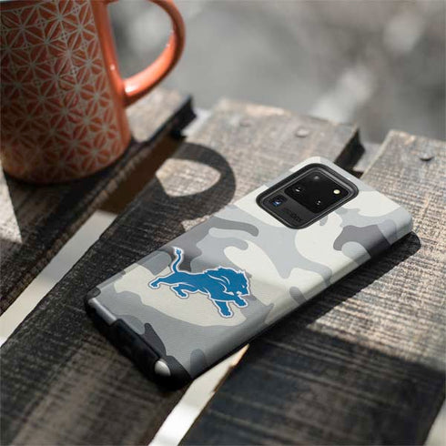NFL Detriot Lions Camo Galaxy S20 Ultra 5G Pro Case