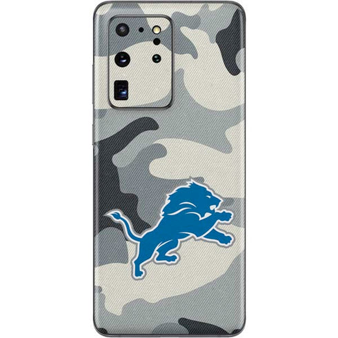 NFL Detriot Lions Camo Galaxy S20 Ultra 5G Skin