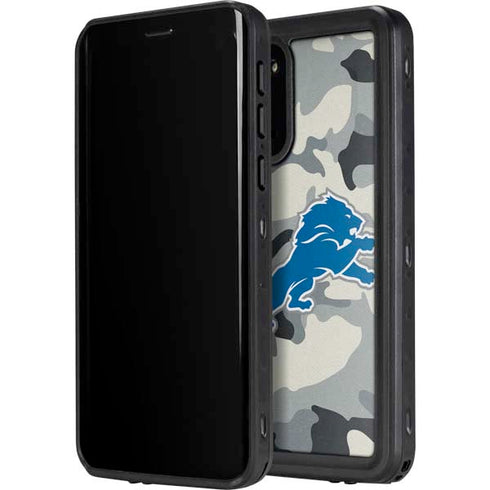 NFL Detriot Lions Camo Galaxy S20 Waterproof Case