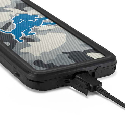 NFL Detriot Lions Camo Galaxy S20 Waterproof Case