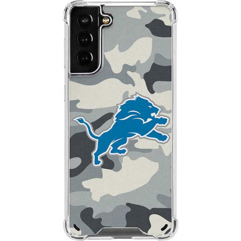NFL Detriot Lions Camo Galaxy S21 Plus 5G Clear Case