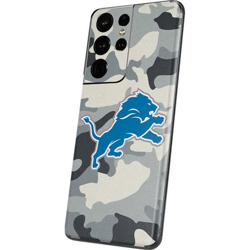 NFL Detriot Lions Camo Galaxy S21 Ultra 5G Skin
