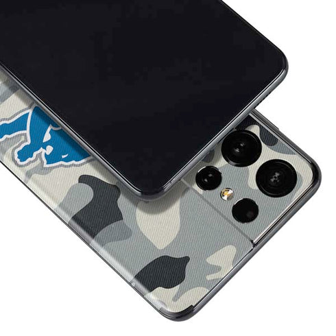 NFL Detriot Lions Camo Galaxy S21 Ultra 5G Skin