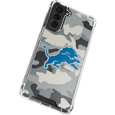NFL Detriot Lions Camo Galaxy S22 Plus Clear Case