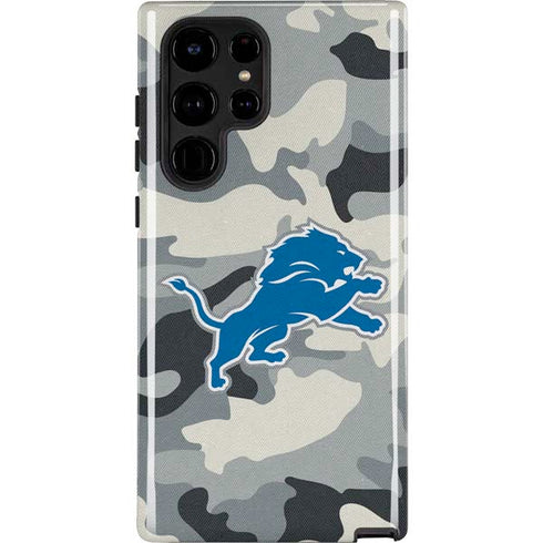 NFL Detriot Lions Camo Galaxy S22 Ultra Pro Case