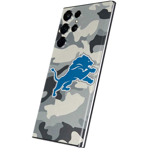 NFL Detriot Lions Camo Galaxy S22 Ultra Skin