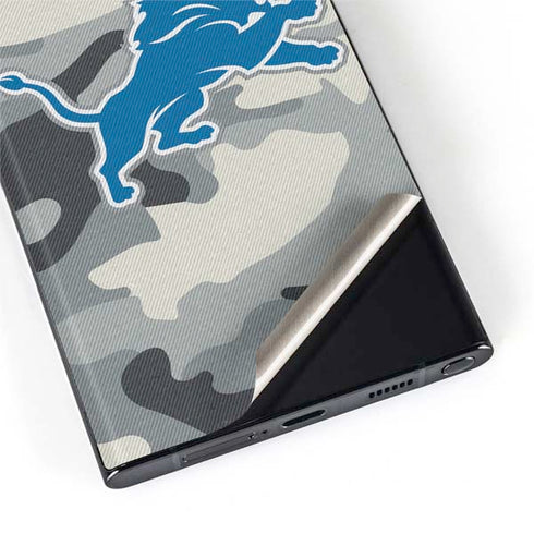 NFL Detriot Lions Camo Galaxy S22 Ultra Skin