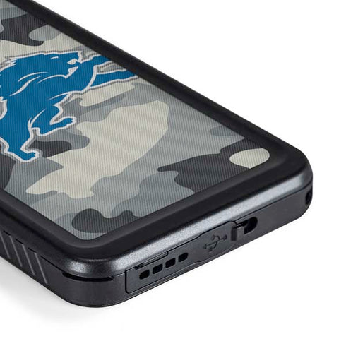 NFL Detriot Lions Camo Galaxy S23 Plus Waterproof Case