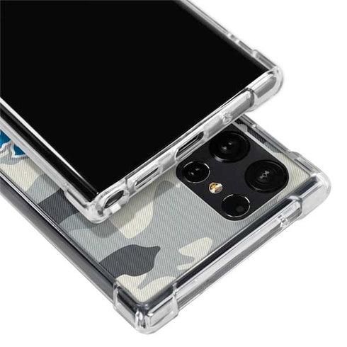 NFL Detriot Lions Camo Galaxy S24 Ultra Clear Case