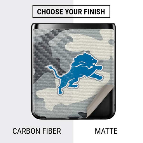 NFL Detriot Lions Camo Galaxy Z Flip Skin
