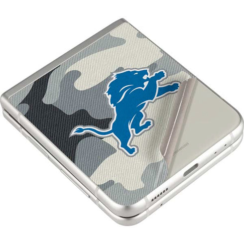 NFL Detriot Lions Camo Galaxy Z Flip3 5G Skin
