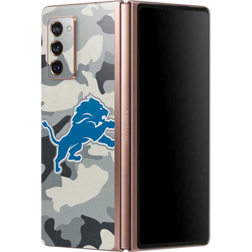 NFL Detriot Lions Camo Galaxy Z Fold2 5G Skin
