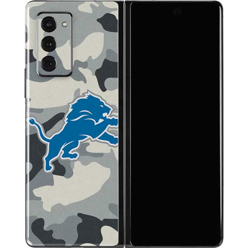 NFL Detriot Lions Camo Galaxy Z Fold2 5G Skin