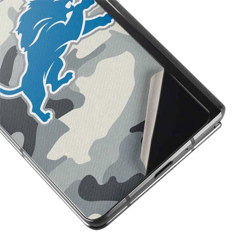 NFL Detriot Lions Camo Galaxy Z Fold2 5G Skin