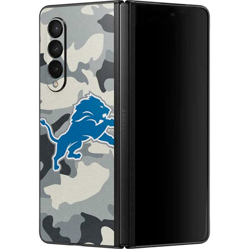 NFL Detriot Lions Camo Galaxy Z Fold3 5G Skin