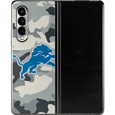 NFL Detriot Lions Camo Galaxy Z Fold3 5G Skin