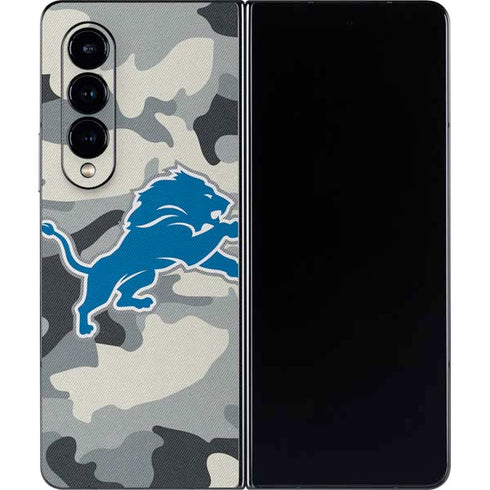 NFL Detriot Lions Camo Galaxy Z Fold4 5G Skin