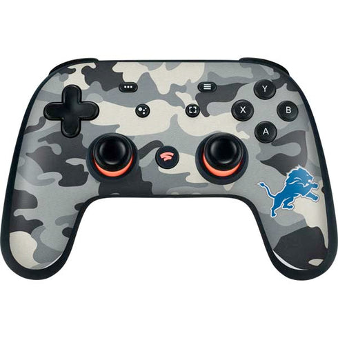 NFL Detriot Lions Camo Google Stadia Controller Skin