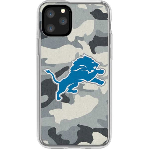 NFL Detriot Lions Camo iPhone 11 Pro Clear Case